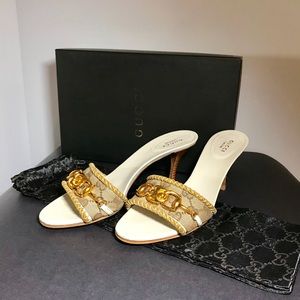 Gucci Scar Tess S Cuoio Orig GG/Nappa Silk/Strass